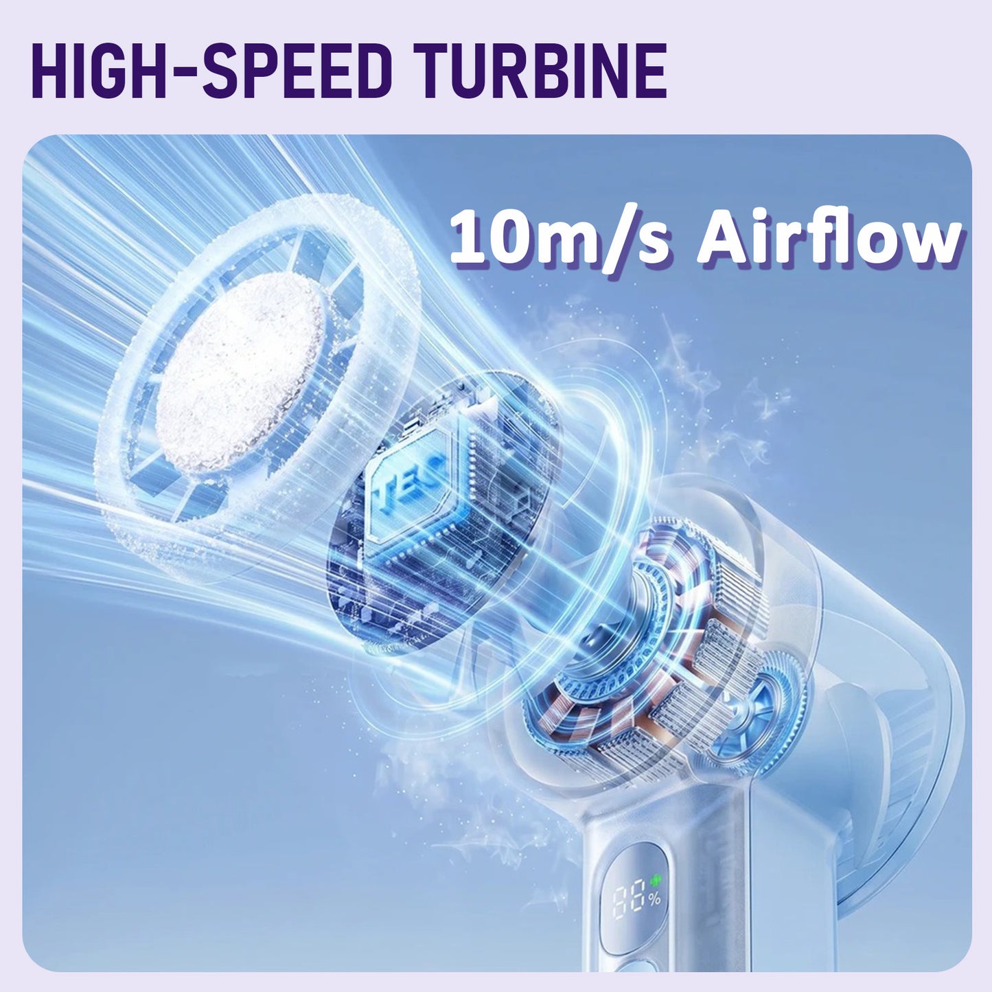 ❄️ Billhol® Pocket Turbo Cooling Fan – 40000RPM Rechargeable Handheld Fan for Summer, Travel & Outdoor Match Days ⚽