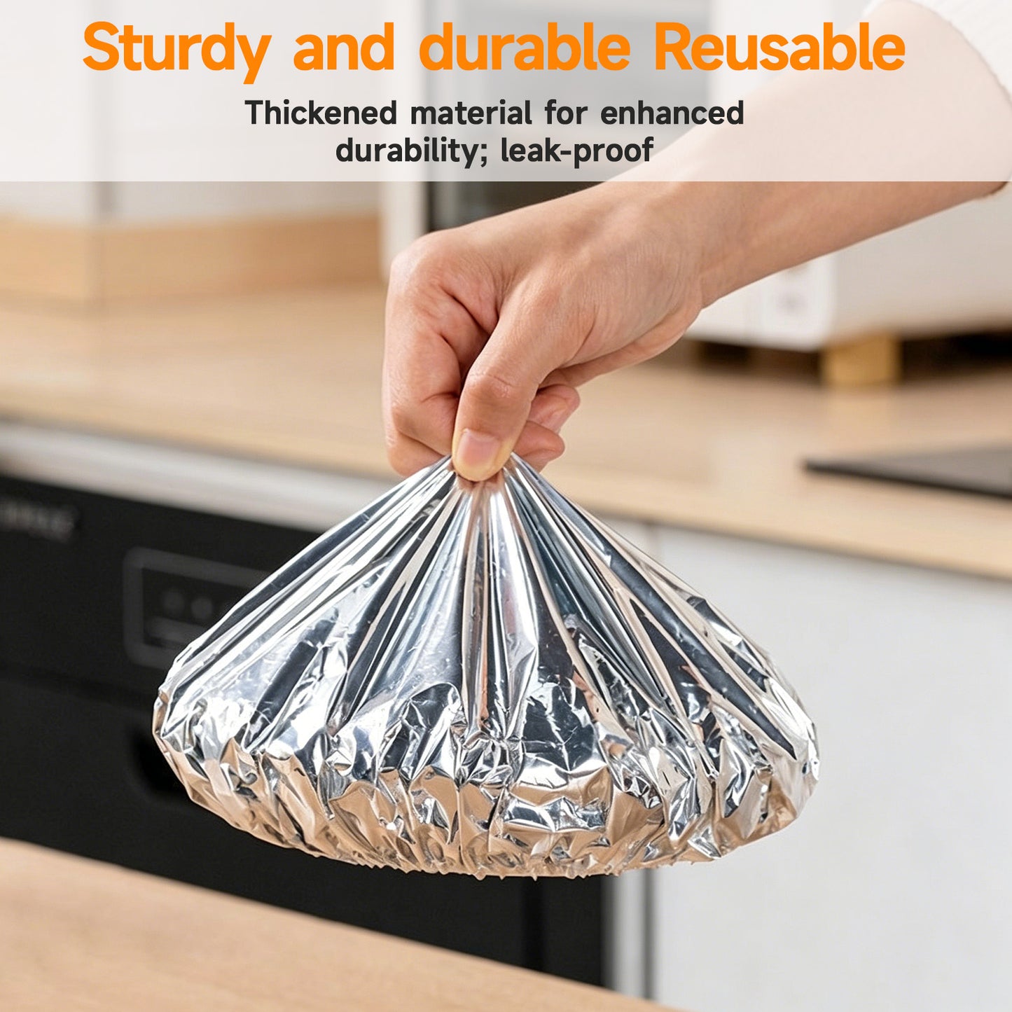 SVOZK® 🍽️Reusable elastic foil covers for bowls, plates and dishes — keep leftovers fresh, prep meals easily, and store food neatly in the fridge. ✨🥗❄️