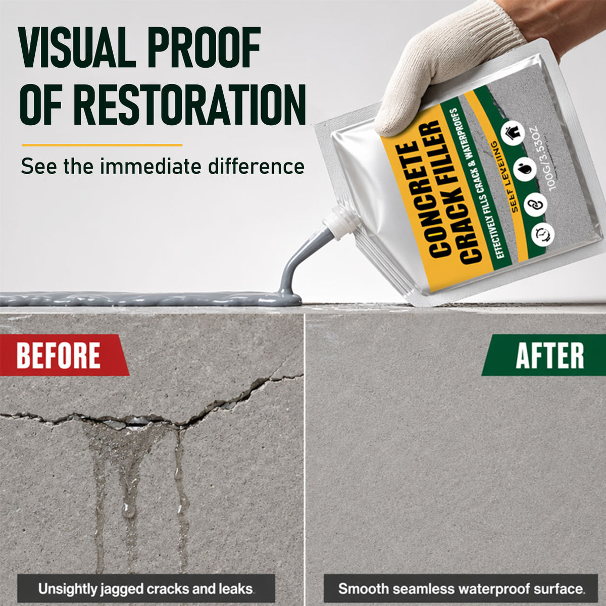 SVOZK® 🛠️Waterproof Concrete Crack Filler & Sealant