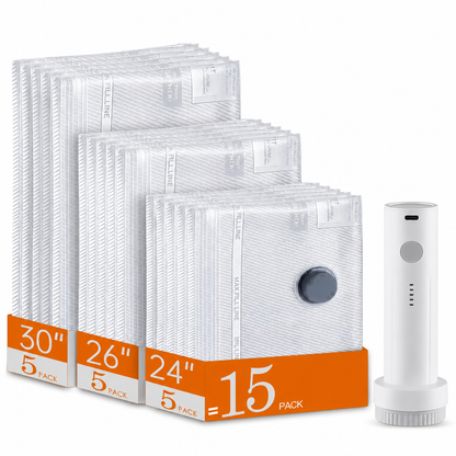 🔥Billhol® 49％ OFF-Cordless Travel Vacuum Bag Set with Rechargeable Air Pump -  Airtight Resealing Sealed Organizers for Luggage, Vacuum Bags For Travel