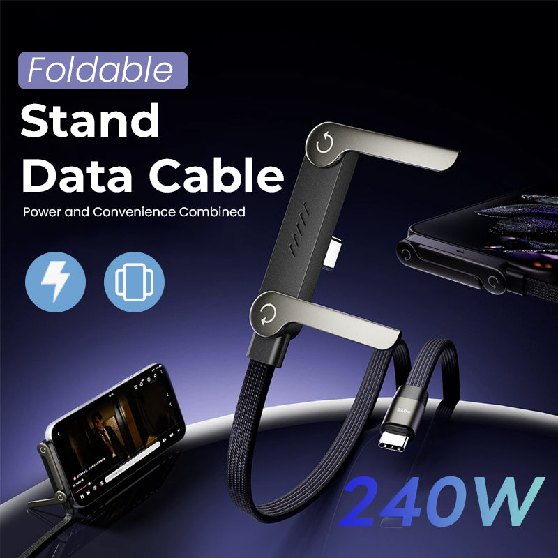 🔥Last Day 60% OFF - ⚡2-in-1 Invisible Holder Charger Cable – 240W Fast Charging Cord with Built-In Phone Stand