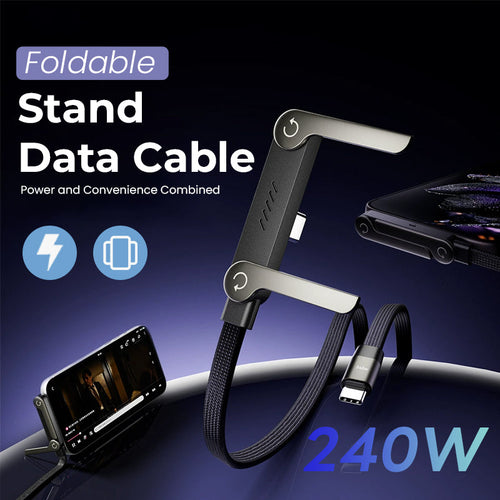 🔥Last Day 60% OFF - ⚡2-in-1 Invisible Holder Charger Cable – 240W Fast Charging Cord with Built-In Phone Stand