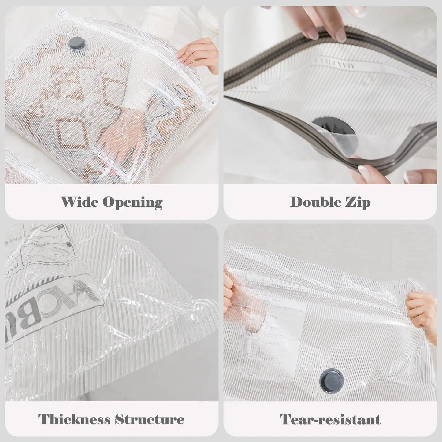 🔥Billhol® 49％ OFF-Cordless Travel Vacuum Bag Set with Rechargeable Air Pump -  Airtight Resealing Sealed Organizers for Luggage, Vacuum Bags For Travel