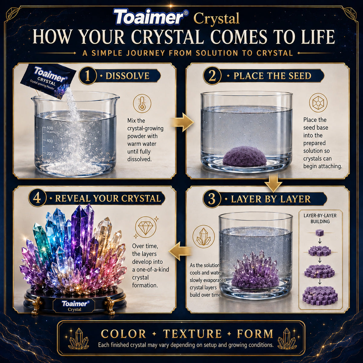 Save 50% Today | 🔮Toaimer® CrystalGenesis — Grow Your Own Luxury Crystal Jewelry💎