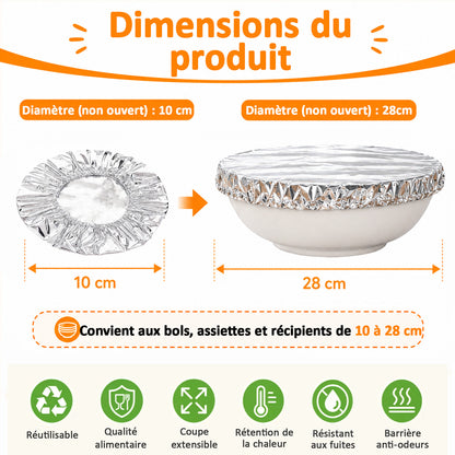 SVOZK® 🍽️ Couvercles élastiques réutilisables pour bols, assiettes et plats — gardez vos restes frais, préparez vos repas en toute simplicité et rangez vos aliments proprement au réfrigérateur. ✨🥗❄️fff🔥