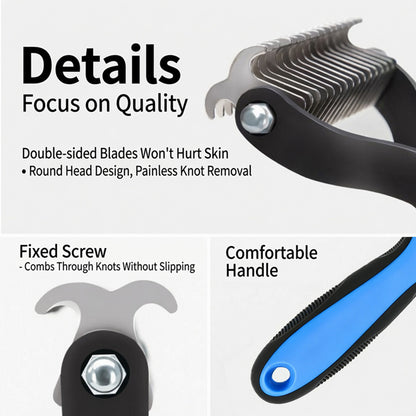 Billhol® Pet Dematting & Shedding Comb – Limited 60% OFF ✨ Smooth Coat, Less Loose Fur