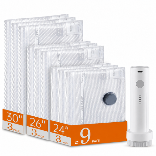 🔥Billhol® 49％ OFF-Cordless Travel Vacuum Bag Set with Rechargeable Air Pump -  Airtight Resealing Sealed Organizers for Luggage, Vacuum Bags For Travel