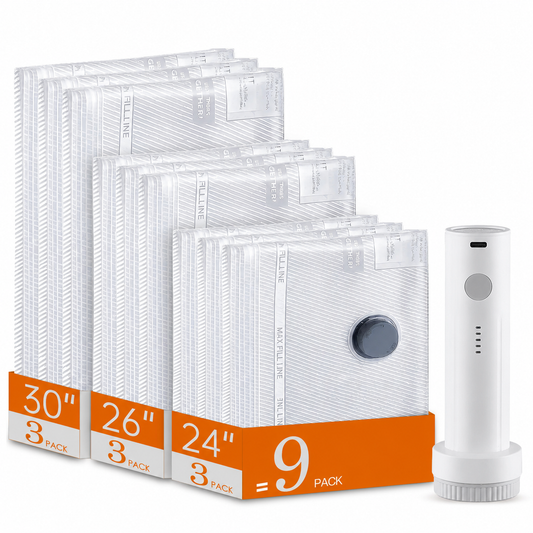 🔥Billhol® 49％ OFF-Cordless Travel Vacuum Bag Set with Rechargeable Air Pump -  Airtight Resealing Sealed Organizers for Luggage, Vacuum Bags For Travel