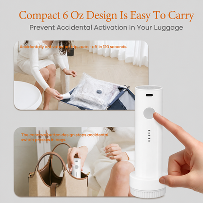 🔥Billhol® 49％ OFF-Cordless Travel Vacuum Bag Set with Rechargeable Air Pump -  Airtight Resealing Sealed Organizers for Luggage, Vacuum Bags For Travel