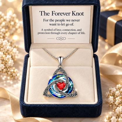 VIVALORA® Forever Knot Birthstone Necklace – A Timeless Symbol of Love