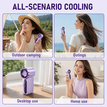 ❄️ Billhol® Pocket Turbo Cooling Fan – 40000RPM Rechargeable Handheld Fan for Summer, Travel & Outdoor Match Days ⚽