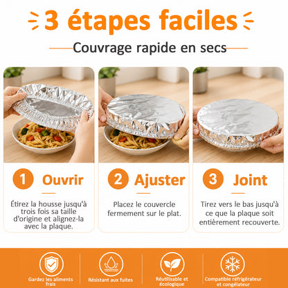 SVOZK® 🍽️ Couvercles élastiques réutilisables pour bols, assiettes et plats — gardez vos restes frais, préparez vos repas en toute simplicité et rangez vos aliments proprement au réfrigérateur. ✨🥗❄️fff🔥
