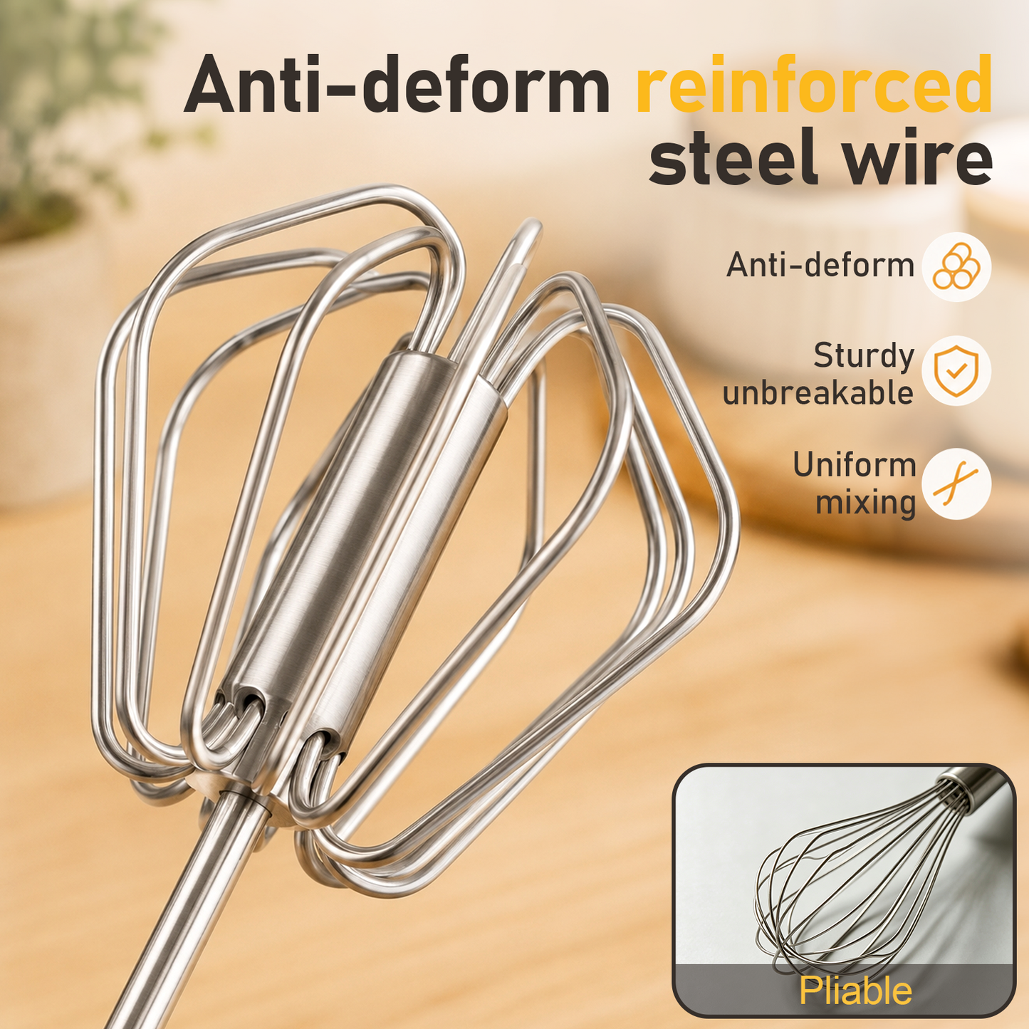 Billhol® Semi-Automatic Hand Egg Beater