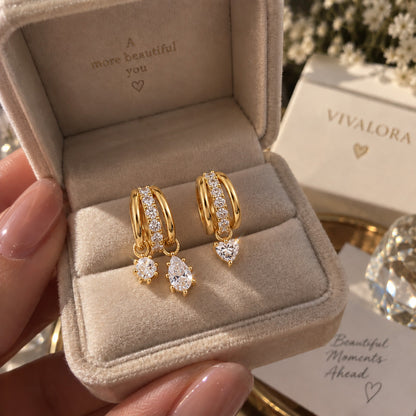 🔥 LAST DAY 90% OFF | VIVALORA® Asymmetric Moissanite Drop Earrings💎