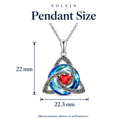 VIVALORA® Forever Knot Birthstone Necklace – A Timeless Symbol of Love