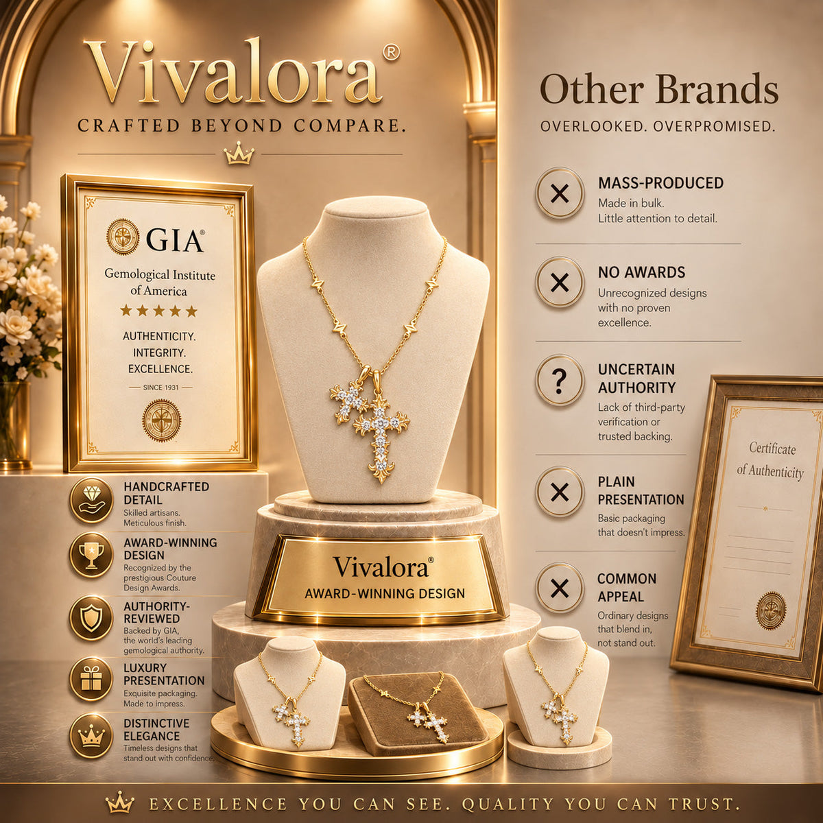 🔥 LAST DAY 90% OFF | VIVALORA® Eternal Faith Diamond Necklace💎
