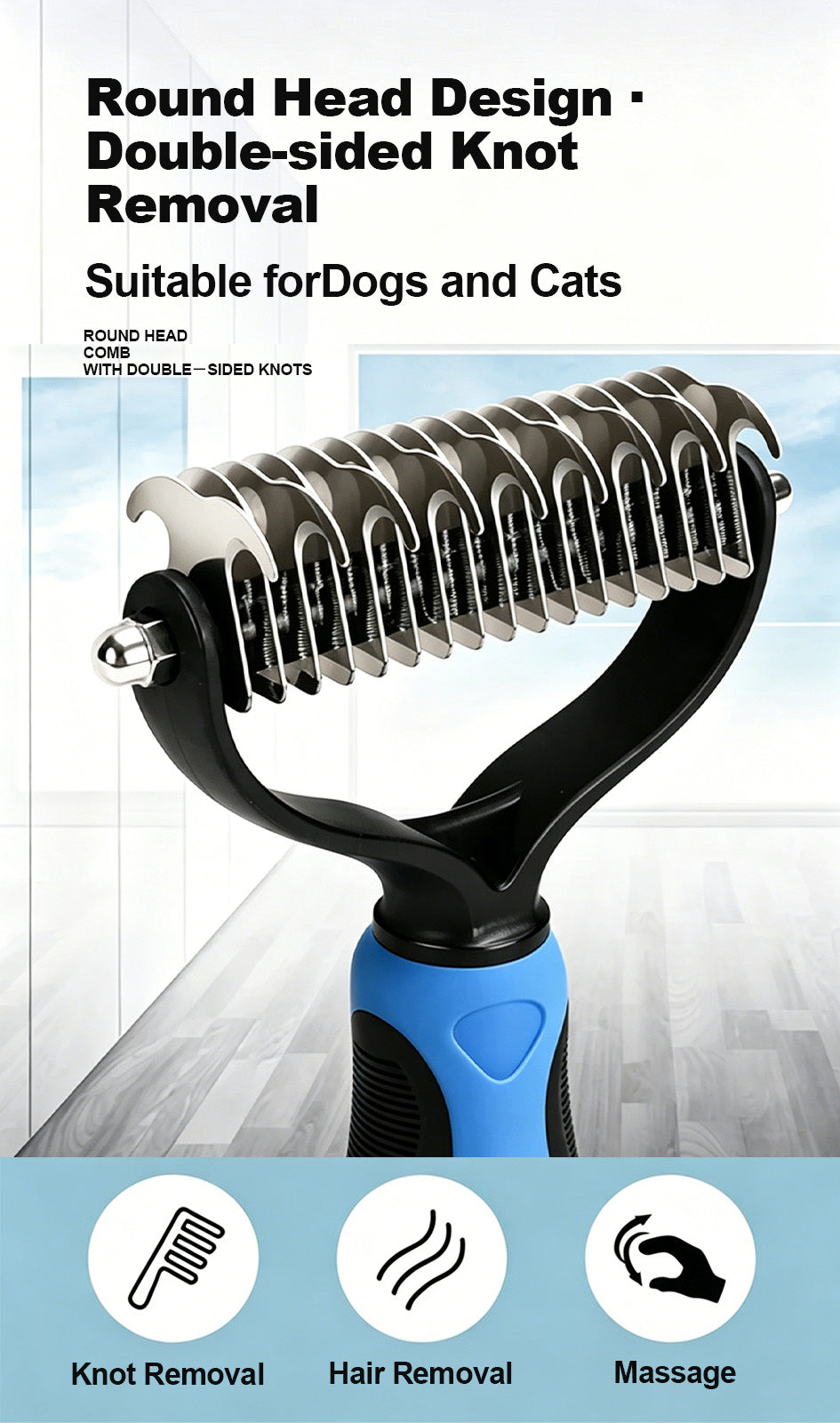 Billhol® Pet Dematting & Shedding Comb – Limited 60% OFF ✨ Smooth Coat, Less Loose Fur