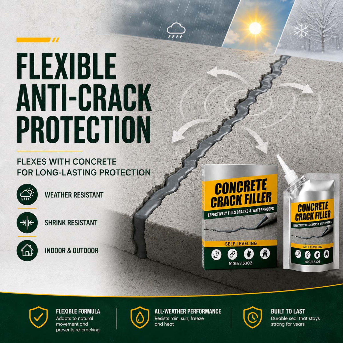 SVOZK® 🛠️Waterproof Concrete Crack Filler & Sealant