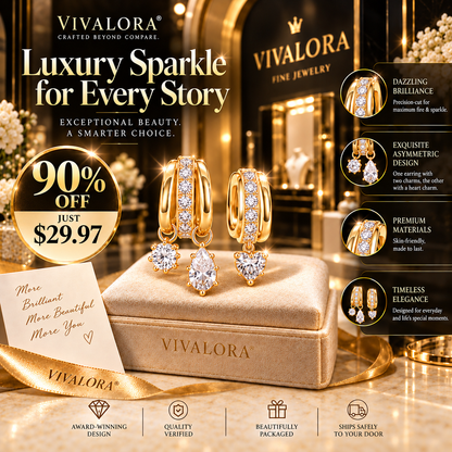 🔥 LAST DAY 90% OFF | VIVALORA® Asymmetric Moissanite Drop Earrings💎