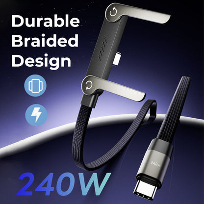 🔥Last Day 60% OFF - ⚡2-in-1 Invisible Holder Charger Cable – 240W Fast Charging Cord with Built-In Phone Stand