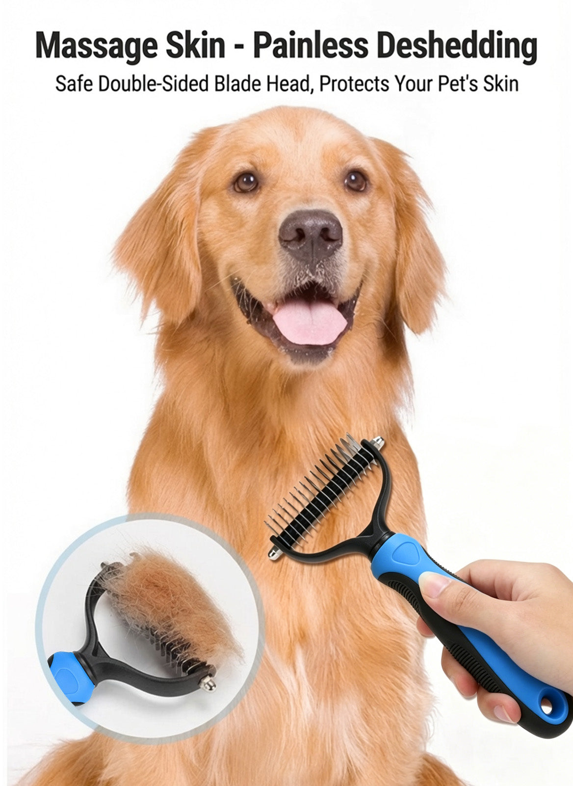 Billhol® Double-Sided Pet Dematting Comb – 50% OFF 🐾 Gentle Fur Care for Dogs & Cats