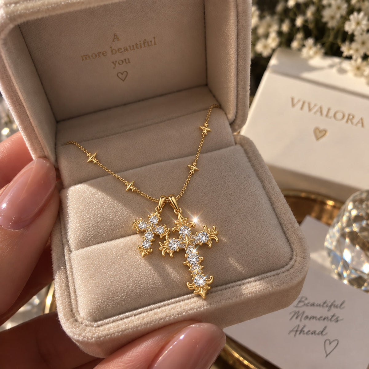 🔥 LAST DAY 90% OFF | VIVALORA® Eternal Faith Diamond Necklace💎