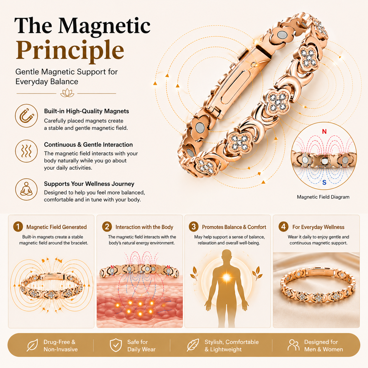 Oneswear® Today's Limited-Time Special: 50% Off-Magnetic Wellness Bracelet🔥