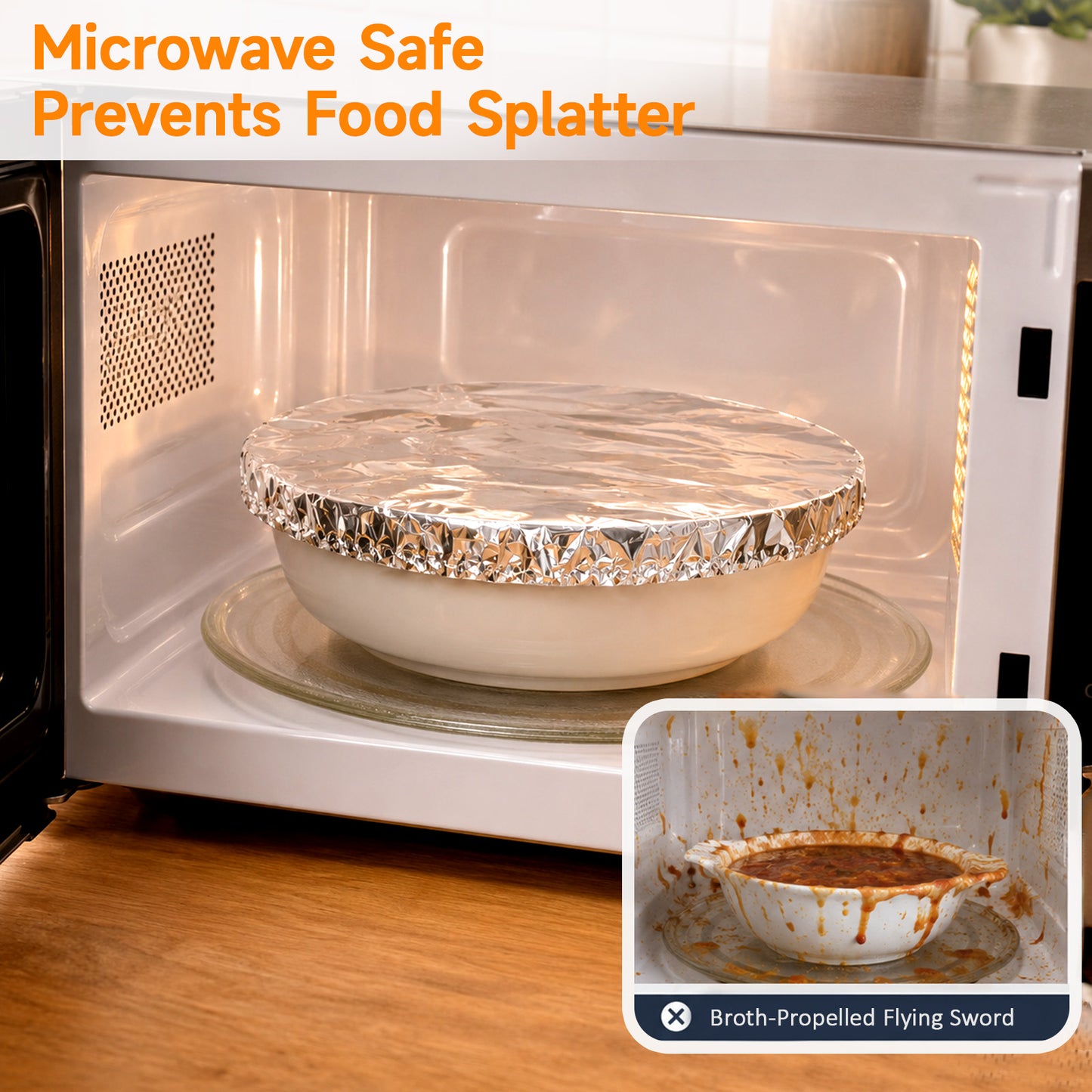 SVOZK® 🍽️Reusable elastic foil covers for bowls, plates and dishes — keep leftovers fresh, prep meals easily, and store food neatly in the fridge. ✨🥗❄️