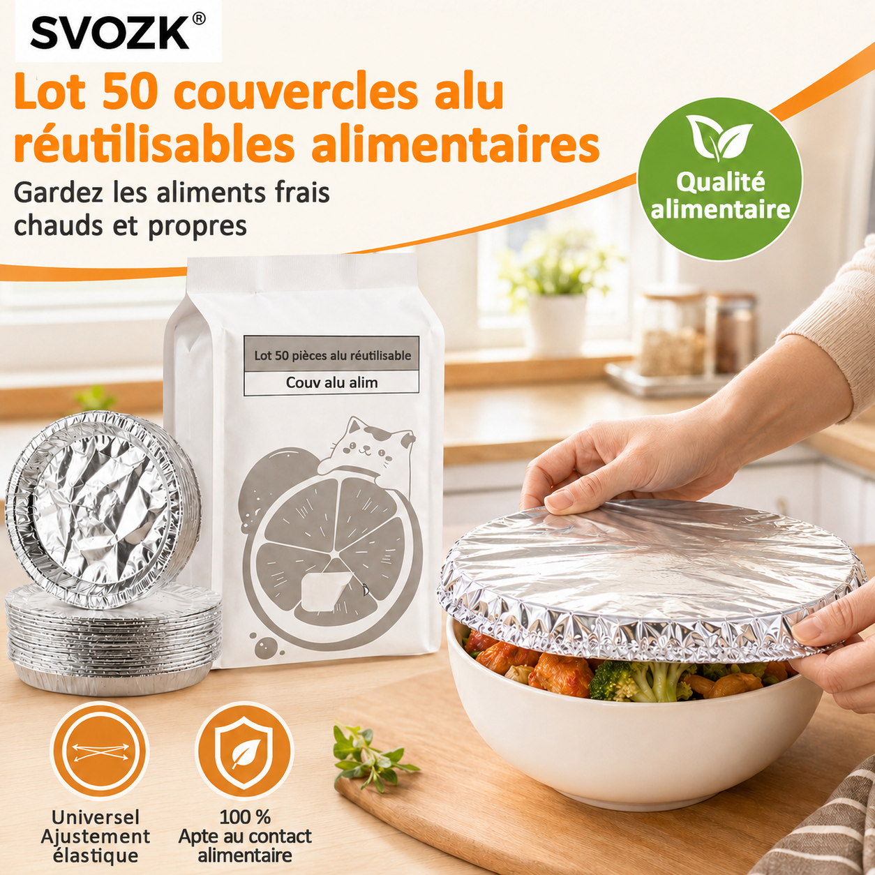 Reusable Aluminum Foil Food Covers