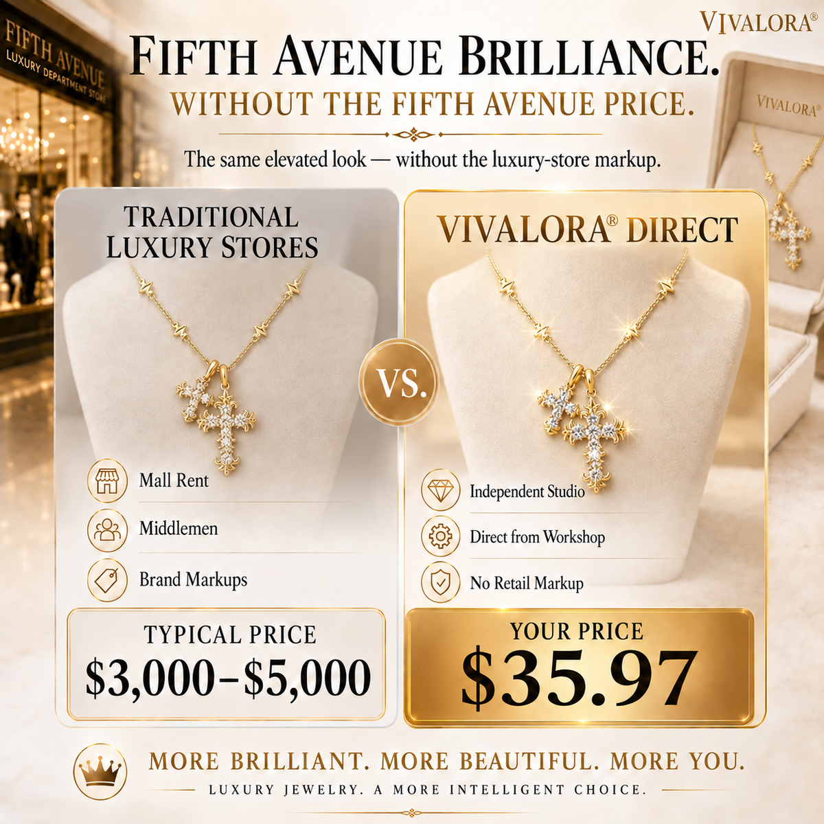 🔥 LAST DAY 90% OFF | VIVALORA® Eternal Faith Diamond Necklace💎