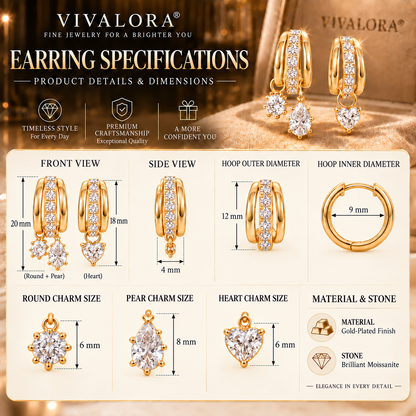 🔥 LAST DAY 90% OFF | VIVALORA® Asymmetric Moissanite Drop Earrings💎