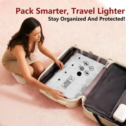 🔥Billhol® 49％ OFF-Cordless Travel Vacuum Bag Set with Rechargeable Air Pump -  Airtight Resealing Sealed Organizers for Luggage, Vacuum Bags For Travel