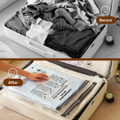 🔥Billhol® 49％ OFF-Cordless Travel Vacuum Bag Set with Rechargeable Air Pump -  Airtight Resealing Sealed Organizers for Luggage, Vacuum Bags For Travel