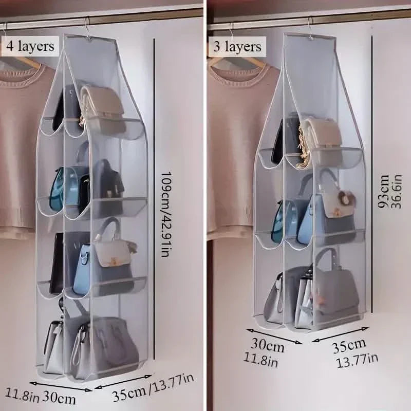 SVOZK® Hanging Handbag Organizer for Closet - Multi-Tier Purse Storage