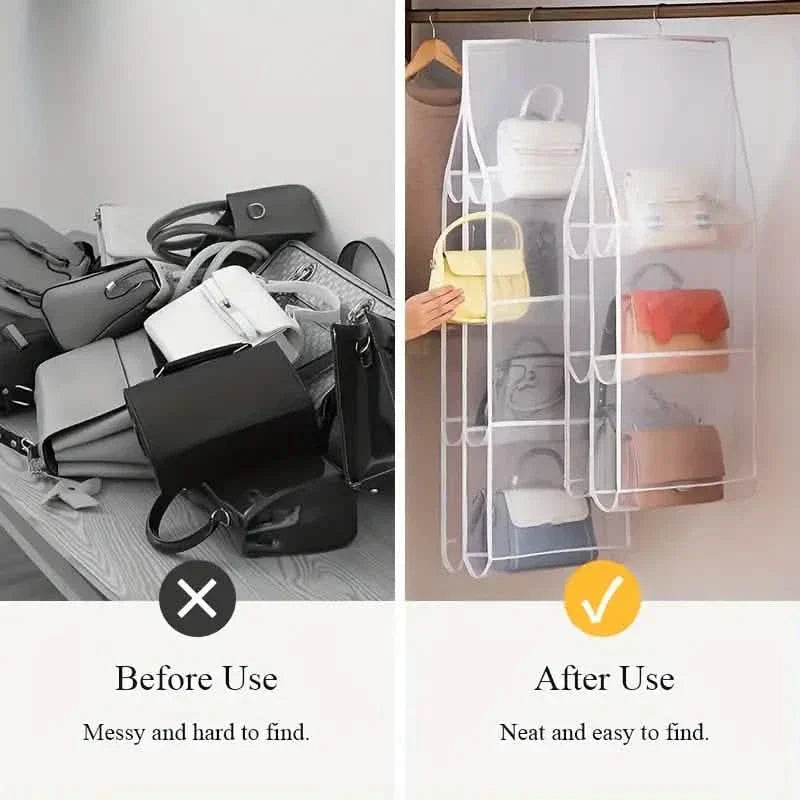 SVOZK® Hanging Handbag Organizer for Closet - Multi-Tier Purse Storage