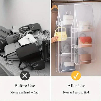 SVOZK® Hanging Handbag Organizer for Closet - Multi-Tier Purse Storage