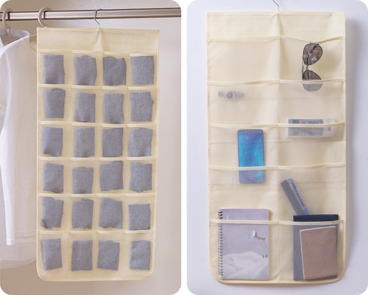 🔥SVOZK® Hot Sale🔥 Double-Sided Hanging Storage Bag | 36 Grids Dustproof Lingerie Organizer