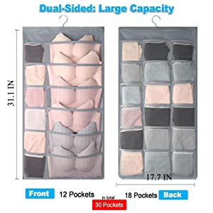🔥SVOZK® Hot Sale🔥 Double-Sided Hanging Storage Bag | 36 Grids Dustproof Lingerie Organizer